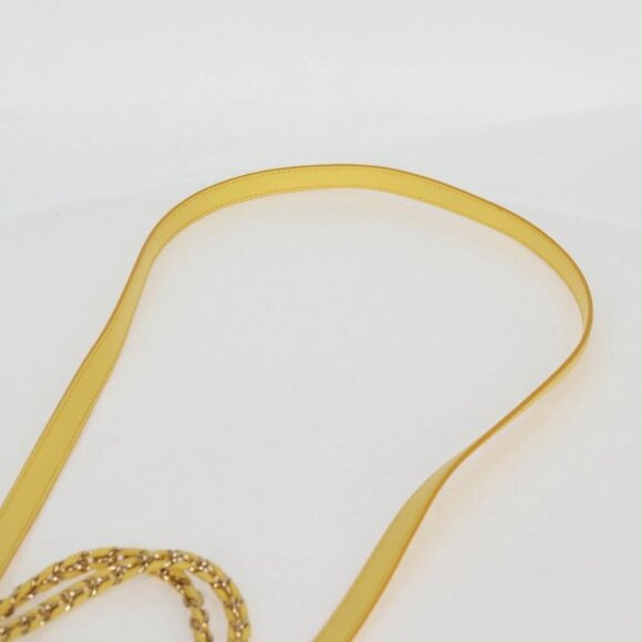 Salvatore Ferragamo Vala Chain Bag Leather 2way Yellow Gold Auth 132893V - Picture 11 of 16